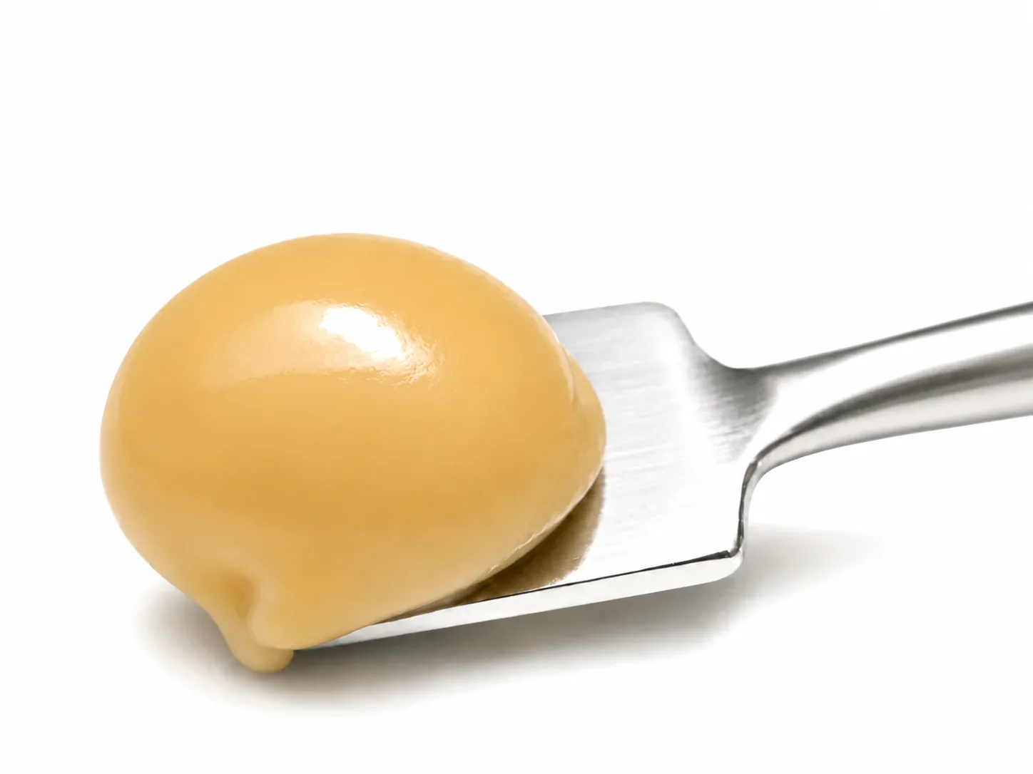 Cold-cured solventless hash on a stainless scoop — Hash Snob, New York